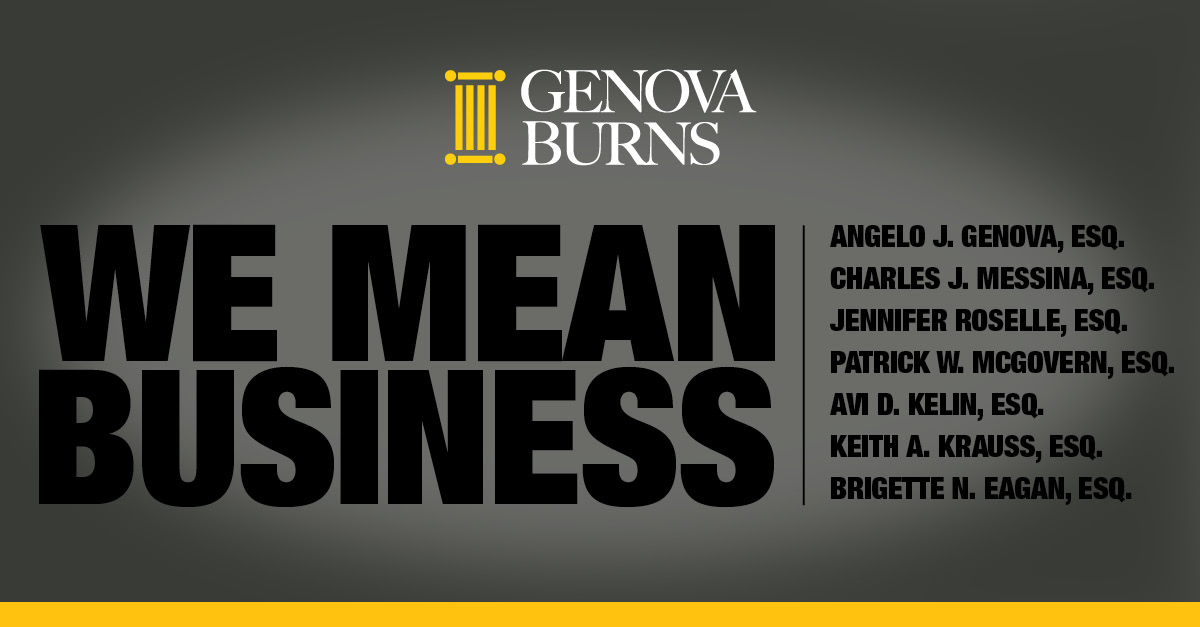 #GenovaBurns is pleased to announce that six of some of the firm's best and brightest have been named to the "#EssexCounty's Top Lawyers" listing for 2022 by <a href="/MSXHandL/">Morris|Essex H&L Mag</a> Magazine. Congratulations to all!
#WeMeanBusiness #TeamGB bit.ly/3SAeBBJ
