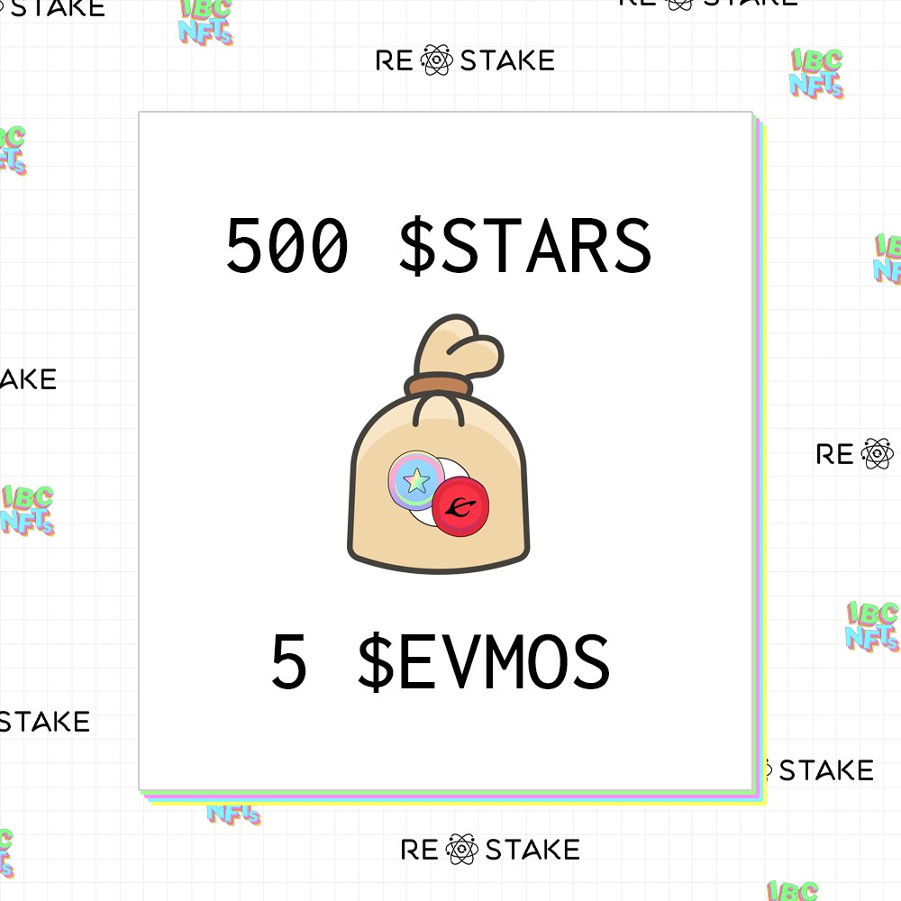 IBCNFTs's tweet photo. To celebrate that we've enabled auto-compounding for the IBCNFTs validators in @Evmos and @Stargazezone through https://t.co/N9SNZkxh2I we are giving away:

• 500 $STARS
• 5 $EVMOS

To join:

• Follow @IBCNFTs 
• Tag 3 frens
• Like + RT

$STARS ✨🔭 $EVMOS ☄️ https://t.co/n24Fc4TQGE