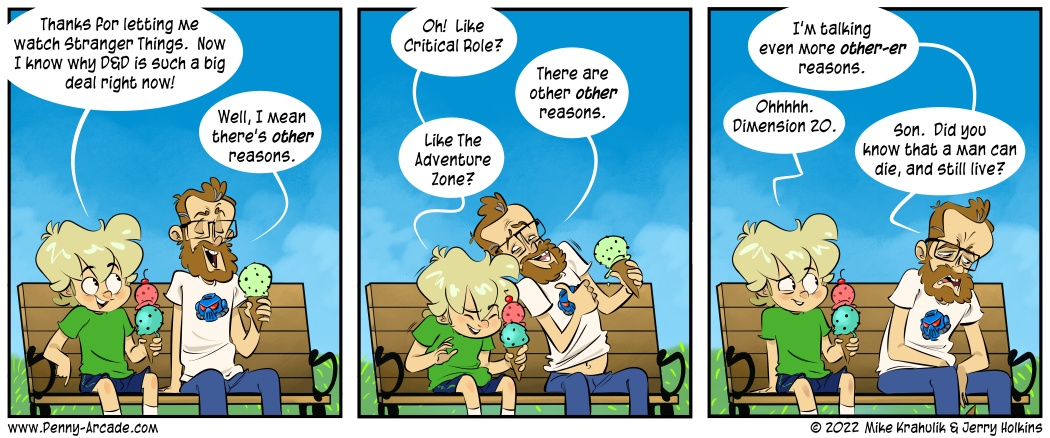 PA_Megacorp's tweet image. Remember to check out the official Acquisitions Incorporated sourcebook!  penny-arcade.com/comic/2022/08/…