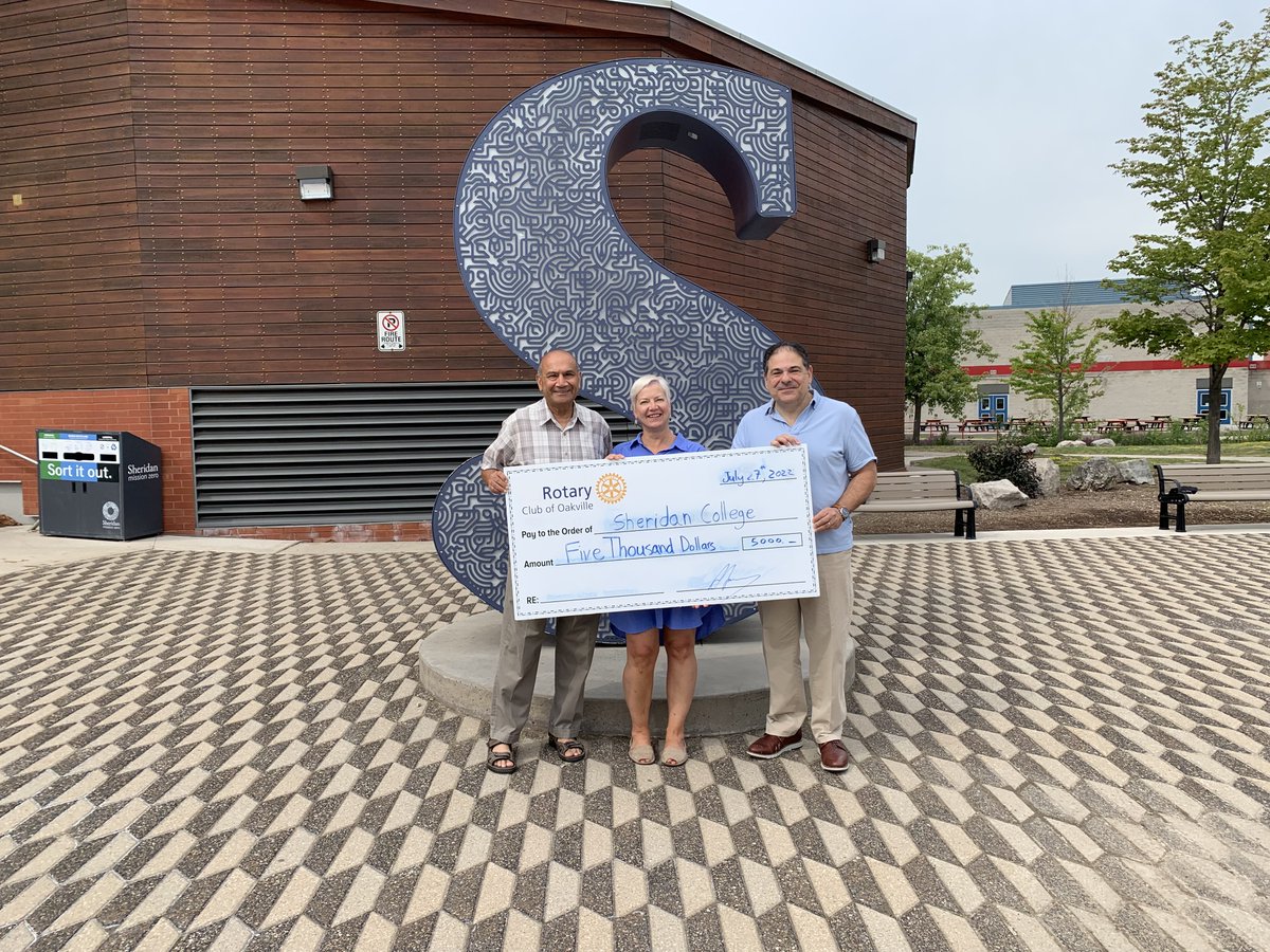 Thank you to the Rotary Club of Oakville (<a href="/rotaryoakville/">The Rotary Club of Oakville</a>) for a generous donation of $5,000. This gift will support a series of new financial-need based bursaries for Sheridan’s Indigenous students with technology needs. We are grateful for your support of our students.
