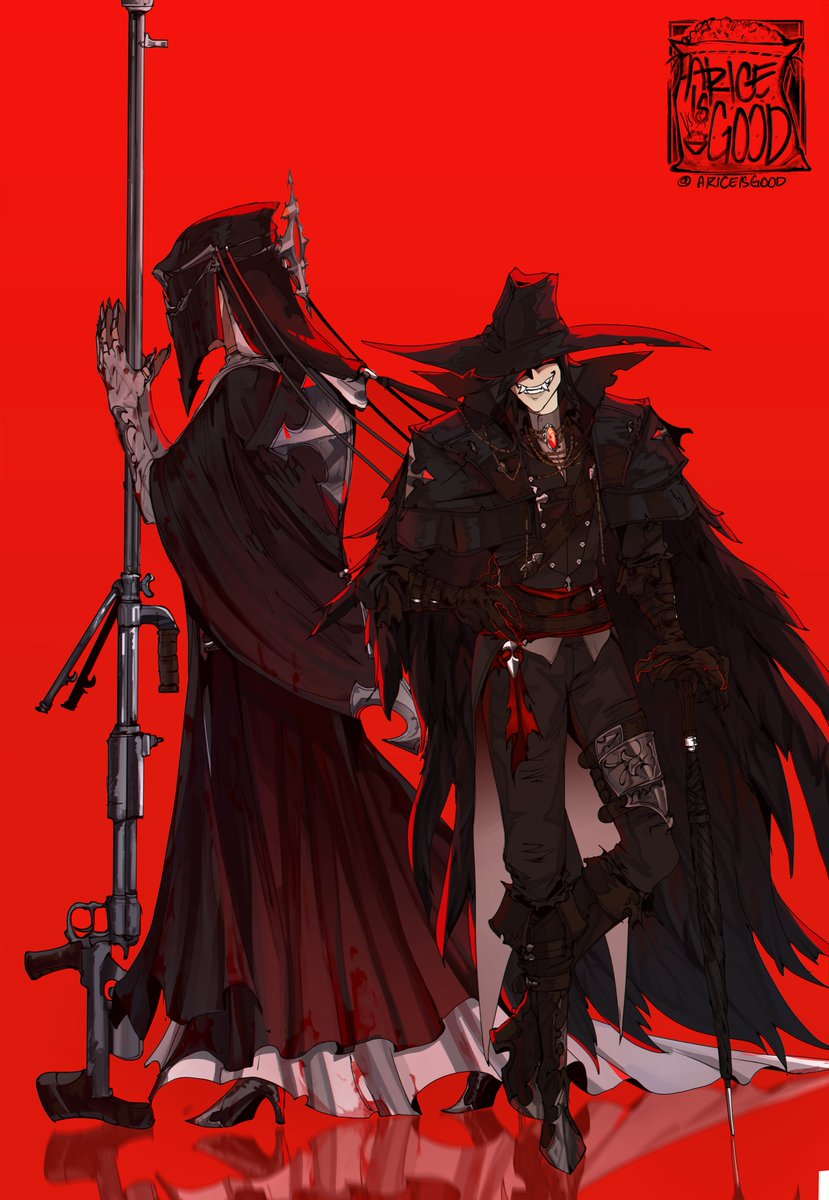 ARiceIsGood's tweet photo. DND commission bloodborne inspired💀 https://t.co/10yM9g9euv