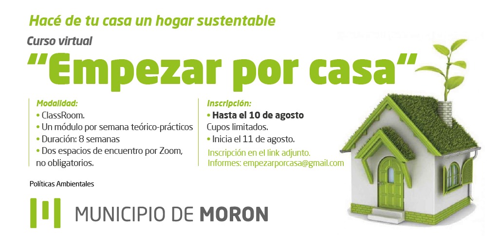 munimoron's tweet photo. ¿Querés convertir tu casa🏡en un #HogarSustentable♻️?
Ahora podés hacerlo con el curso virtual #EmpezáPorCasa🍃
📃Inscribite hasta el miércoles 10 de agosto ingresando en el siguiente link👉https://t.co/GzsmB19TFz
❓Por consultas podés enviar un mail a empezarporcasa@gmail.com https://t.co/mipeqQS3SK