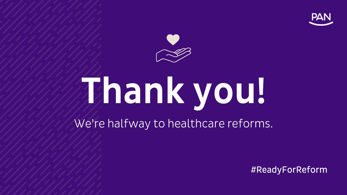 PAN_Foundation's tweet photo. We’re halfway to healthcare reforms! Thanks to our passionate community, Congress received thousands of emails last week in the pivotal hours before they cast their votes.   

Thank you for advocating with PAN. You are a part of health policy history. #ReadyForReform https://t.co/vcHAkIEhRZ