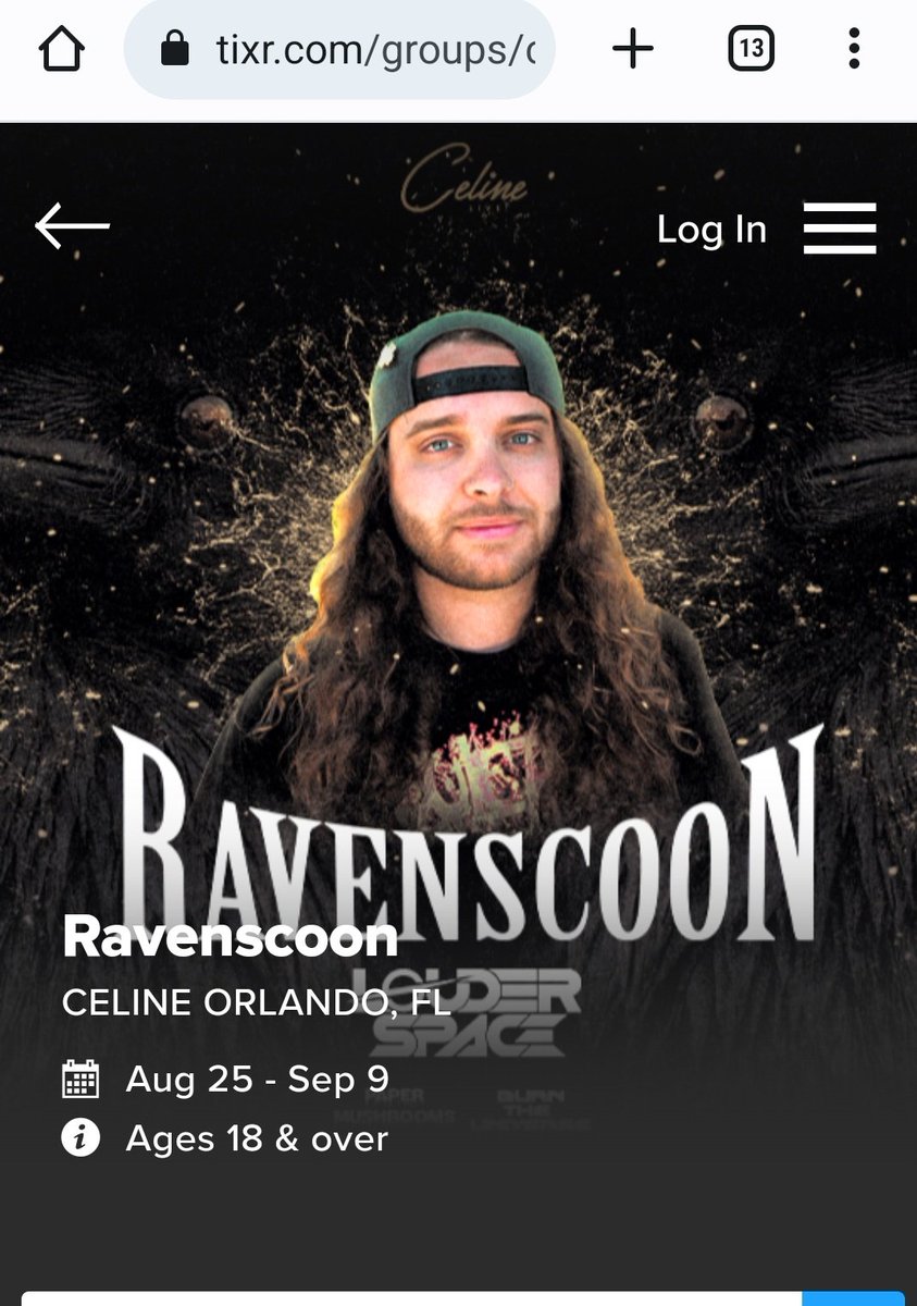 Already got my tickets to see @RavenscoonNest at @celine_orlando 🙌🏾🙌🏾 so excited 🖤🖤🔥🔥