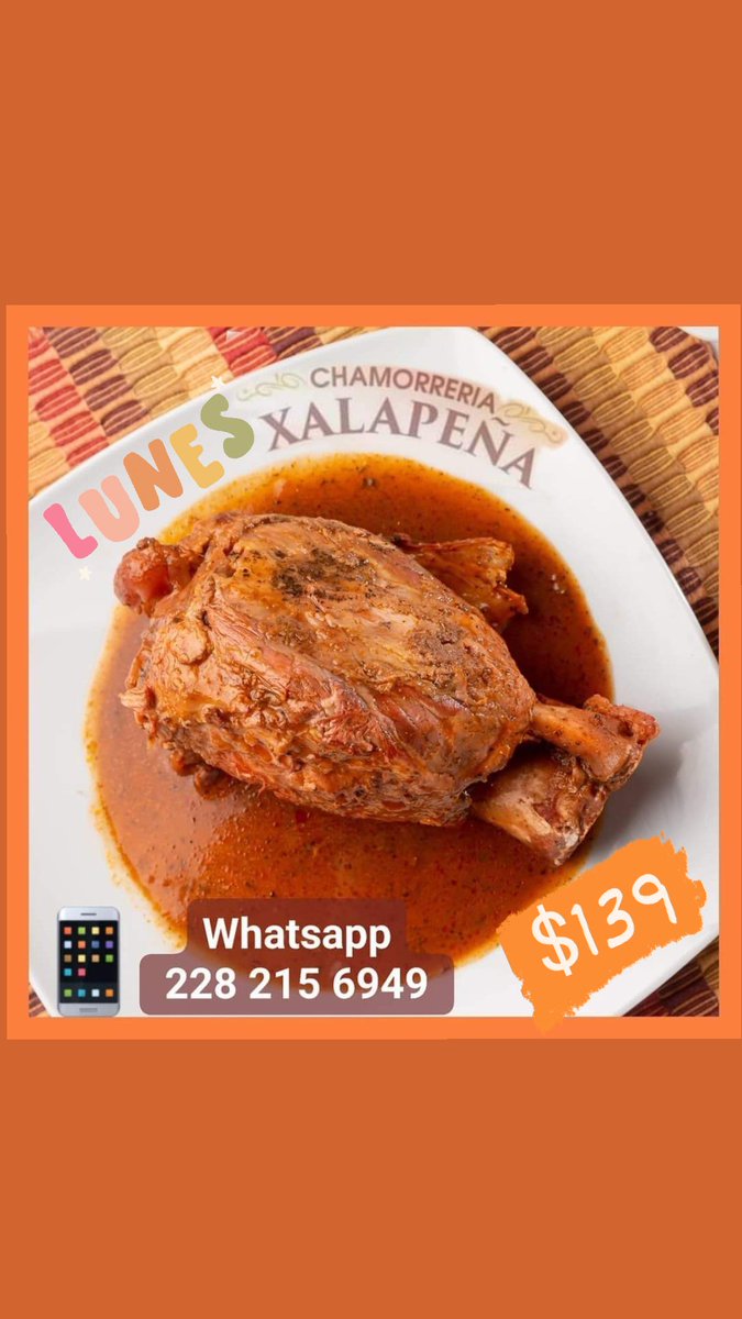 mazaflo's tweet photo. #lunes de #chamorros horneados en recetas Adobado, pibil y barbacoa
$139 la pieza
Acompañados de su salsa picante, cebollita morada curtida con habanero y tortillas
contamos con servicio a domicilio con cargo extra
https://t.co/qk28XmG73M
#FelizInicioDeSemana #Xalapa
#comida https://t.co/3CoAf1Xpwe