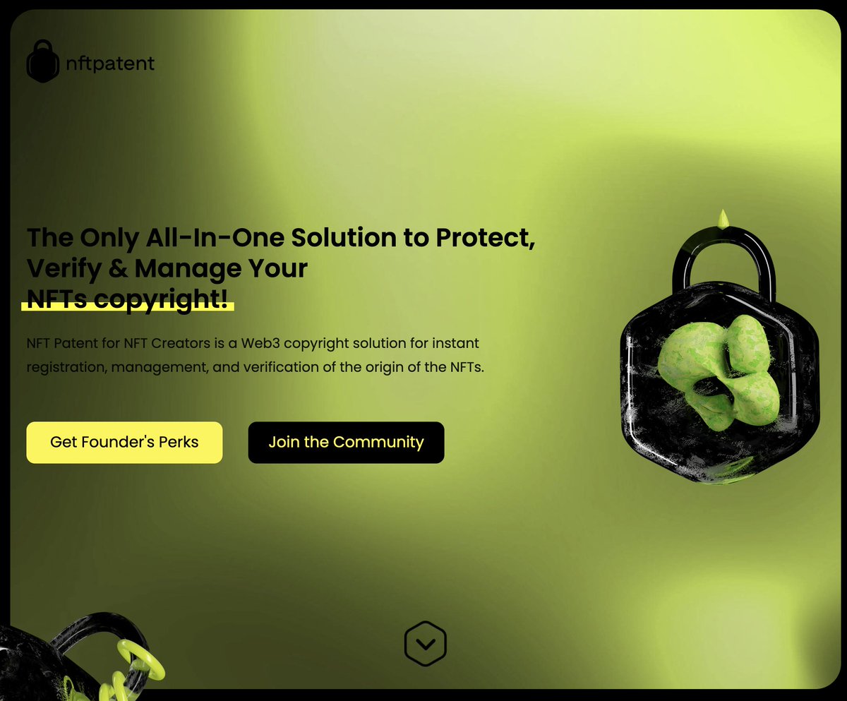 nftpatent's tweet photo. Yay! We launched our new https://t.co/LhZWUdF01p website with a clear message and new design. Join today's Twitter Spaces https://t.co/lCU3T0i0Gv to learn more. 
@BoringProtocol @paulvinitsky @khvetkevych @AlphaPrimeETH https://t.co/yNoMKXe4sj