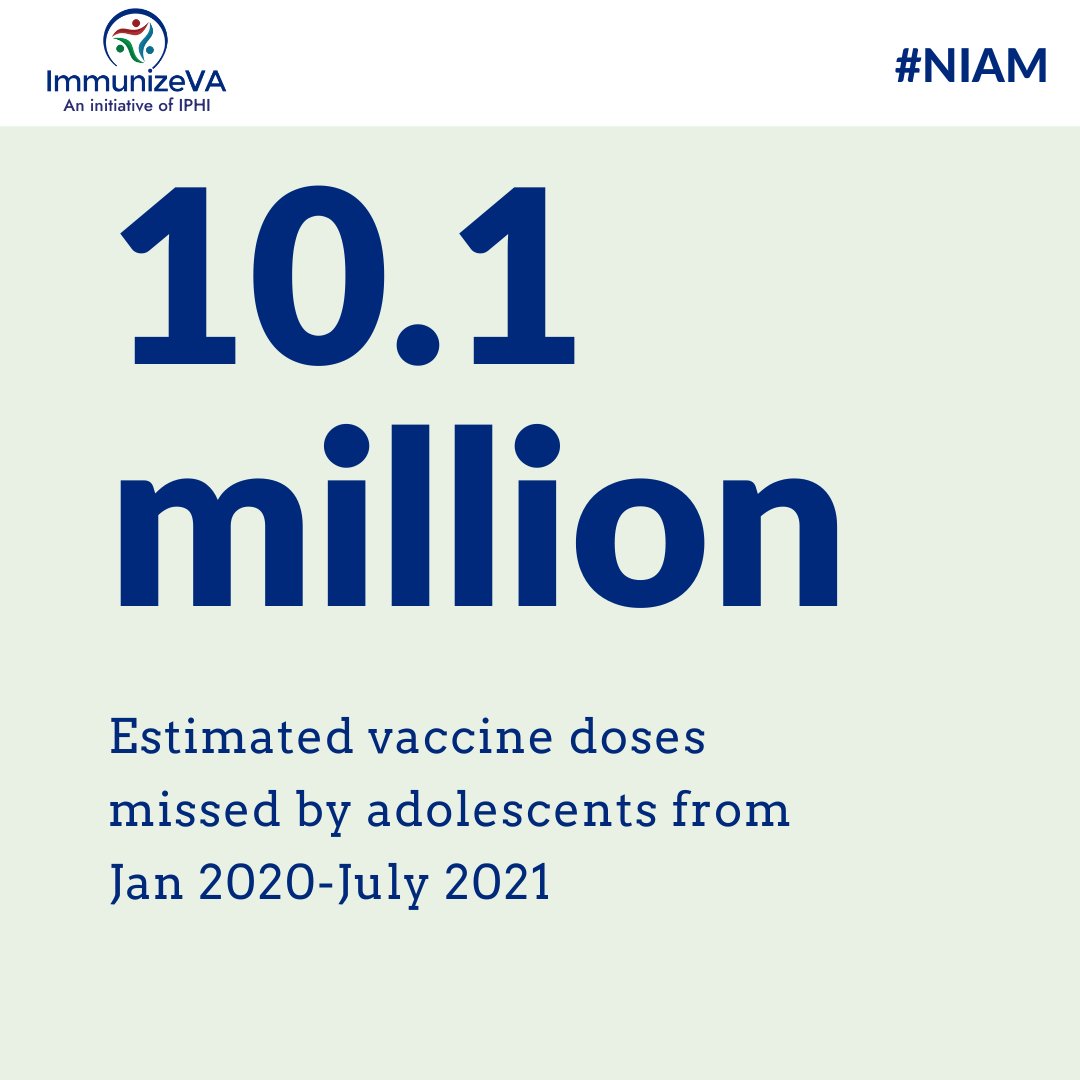 Covid caused teens to miss out on so many things- homecoming, prom, graduation. It also caused millions of teens to miss their needed routine vaccines. Let’s get back on track to ensure there are no more disruptions to young ppl’s lives caused by #vaccinepreventabledisease #NIAM