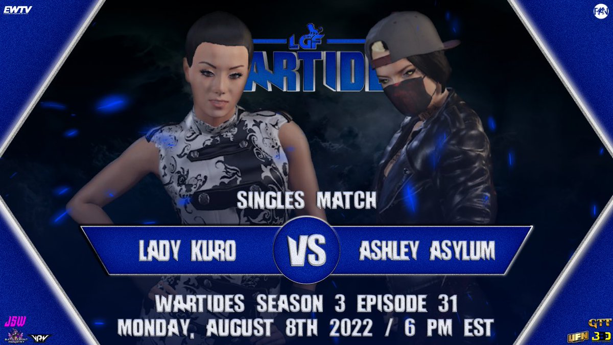 LGFederation's tweet photo. First set of matches!

🔵Tokyo Kyber Kingdom vs The Way
🔵End of Heartache vs Derick Baker &amp; X
🔵Lady Kuro vs Ashley Asylum 
🏆Tristan Silva vs PK King (c) (LGF Warriors Championship) https://t.co/6t2TjmO28k