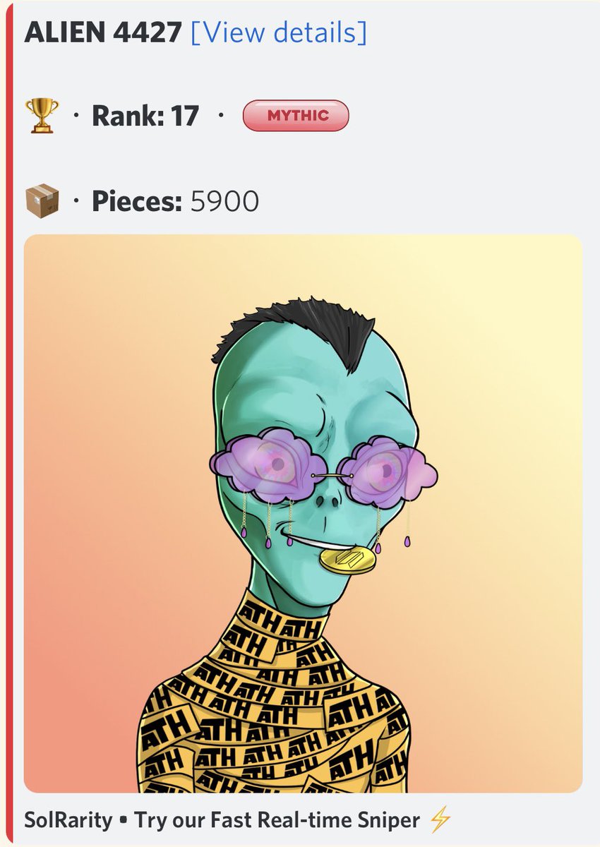 Minted a banger!! LFG!! <a href="/AliensTrippin/">Aliens Trippin' High | ATH 👽</a> #ATHNFT