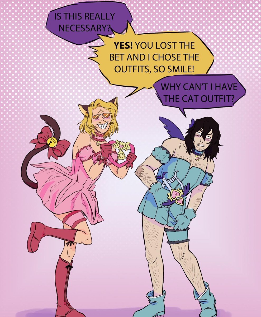 I saw this artwork by <a href="/robooty1/">robooty🔞</a> and knew we had to do it. 
I cosplay Aizawa and Yamada all the time, so I had everything to do this since I also cosplay Ichigo and Kat Mint 🥰