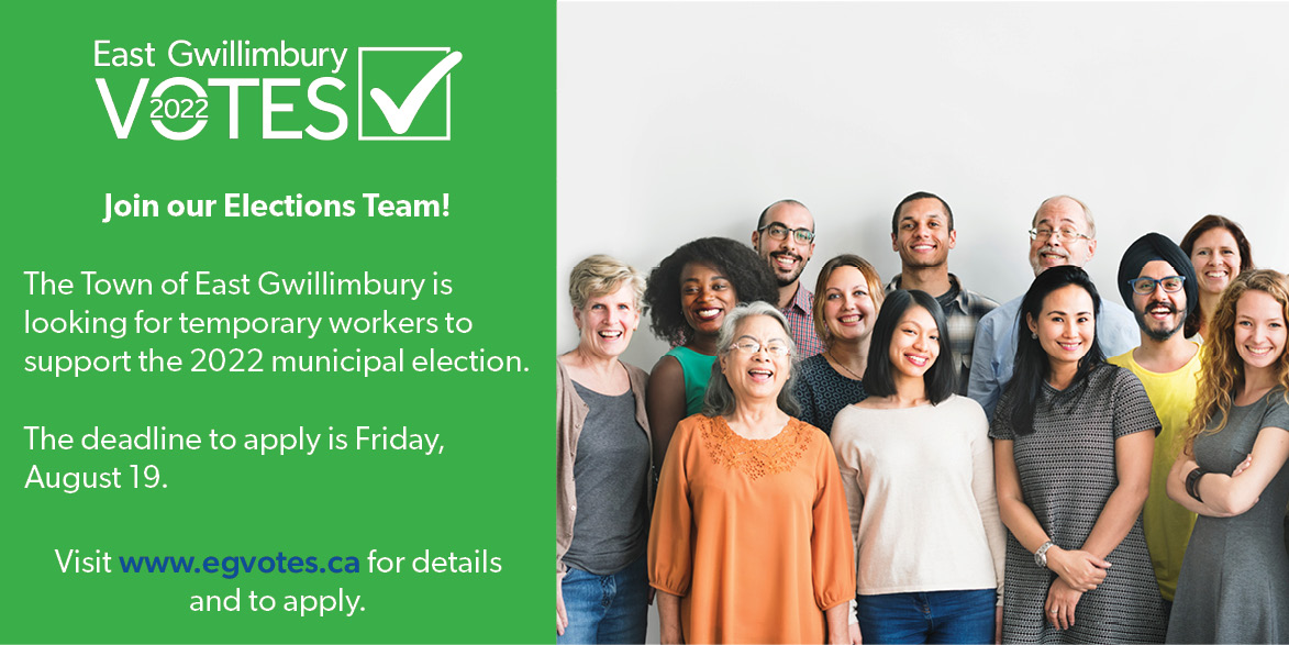 townofeg's tweet photo. We're looking for people to work the advanced polls and election day for the upcoming 2022 municipal election! You do not have to be an EG resident to apply, so bring a friend. Visit https://t.co/eAwjbX3FGN for job descriptions, wages and details. ☑️ https://t.co/t8Pc5bC0xE