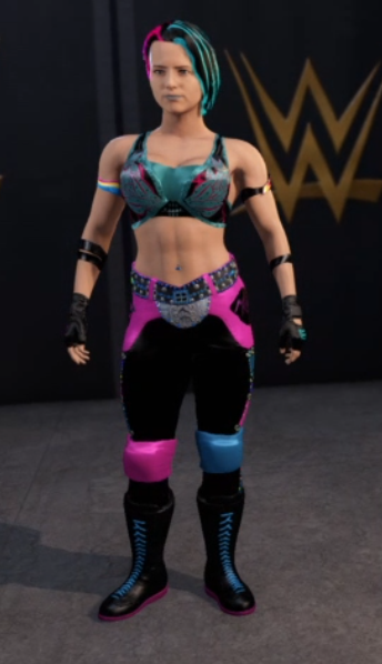 HFA_Productions's tweet photo. It's going to take a bit of getting used to Michelle's 2k22 CAW, but I think it's a cool look regardless. The hair dye thing turned out really well for her especially considering that it was born of a fuckup. https://t.co/LTyZD3ttXQ