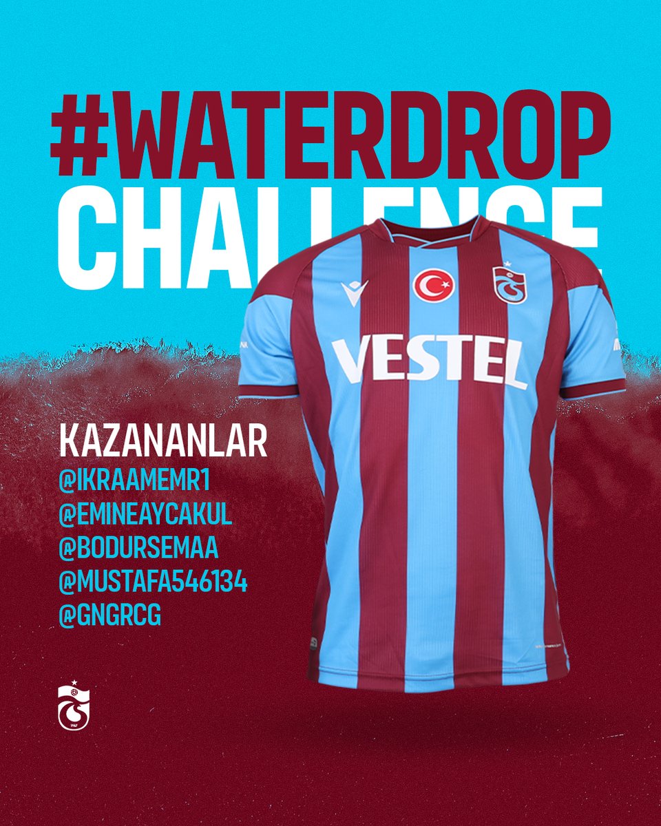 Trabzonspor's tweet photo. #WaterDropChallenge çekilişimizde kazananlar belli oldu.👇 https://t.co/m1dg18pu5F
