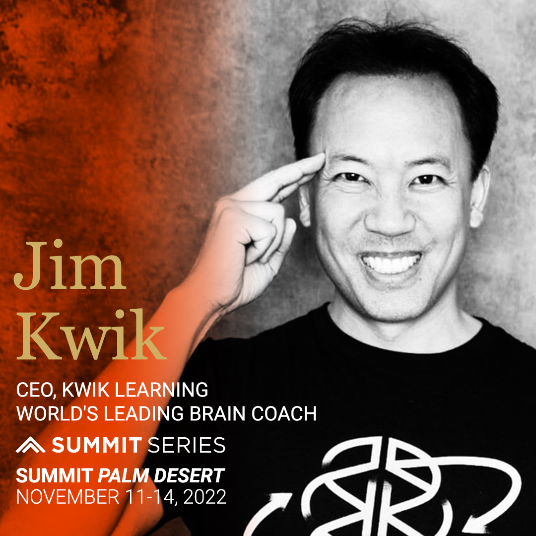 Jim Kwik joins us at Summit Palm Desert 2022! Jim is a world-renowned memory and brain coach joins us to unlock our best brain. 🧠 Secure your ticket - only a few spots on our campus remain! bit.ly/3NwFCDG