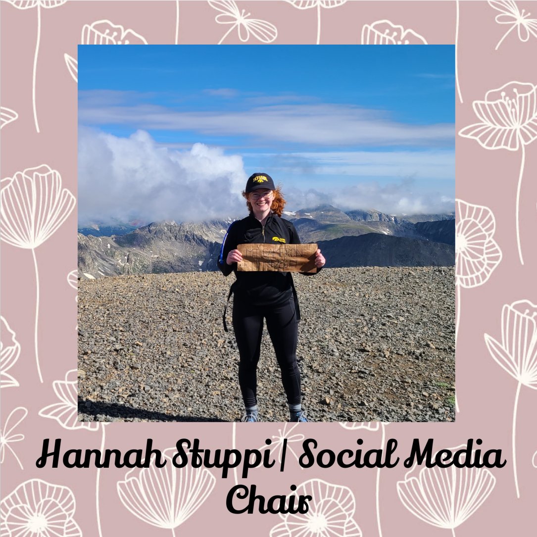 swe_uiowa's tweet photo. Introducing our Social Media Chair, Hannah! https://t.co/mJ4vVGnEHF