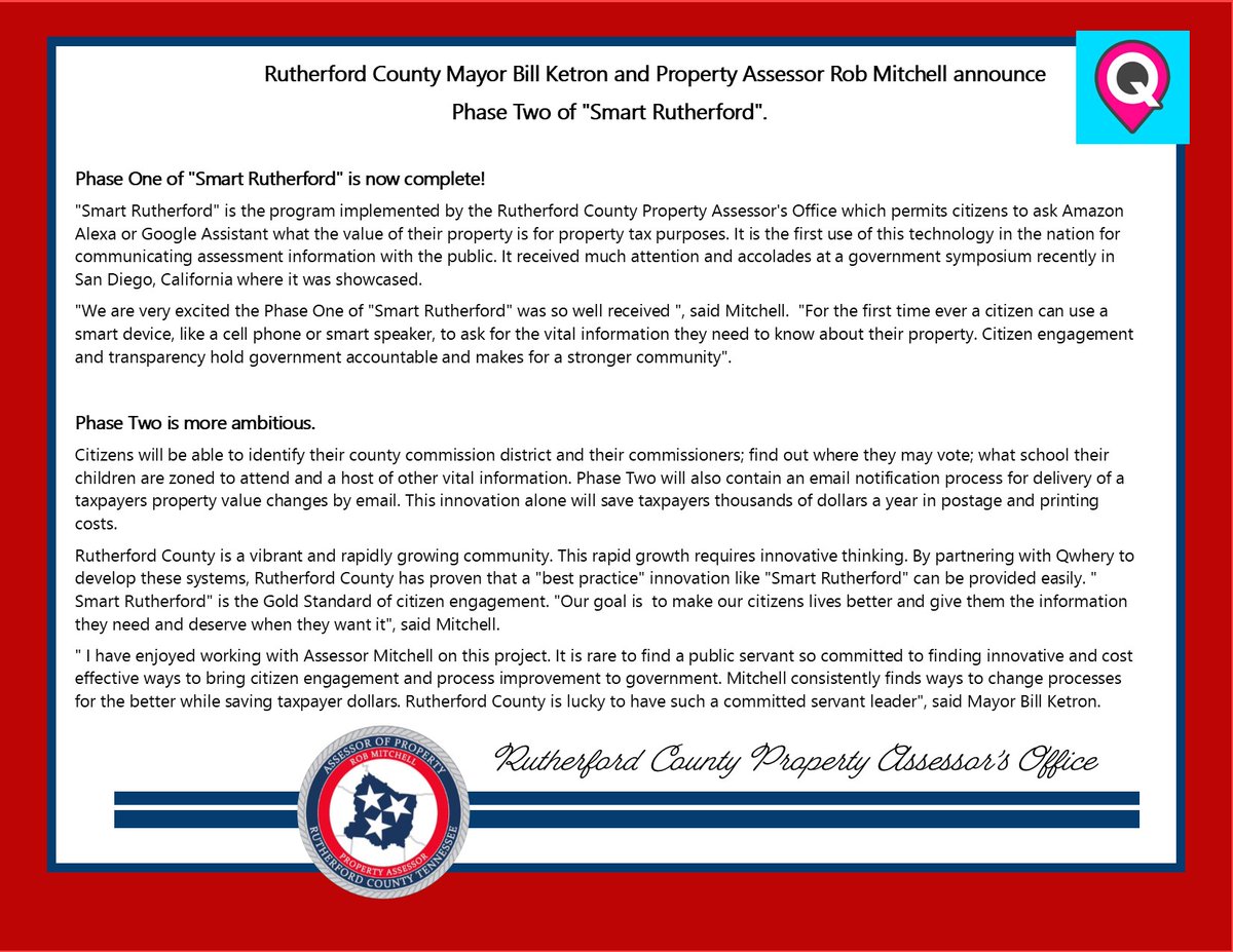 Have you tried Smart Rutherford Yet? 
Take a look at the videos and let us know what you think! 
Click to view Demo Video: youtube.com/watch?v=CAFYuQ…
Where to vote:               youtube.com/watch?v=3Z4KTs…
Connecting to locating local services: youtube.com/watch?v=B0ToI7…