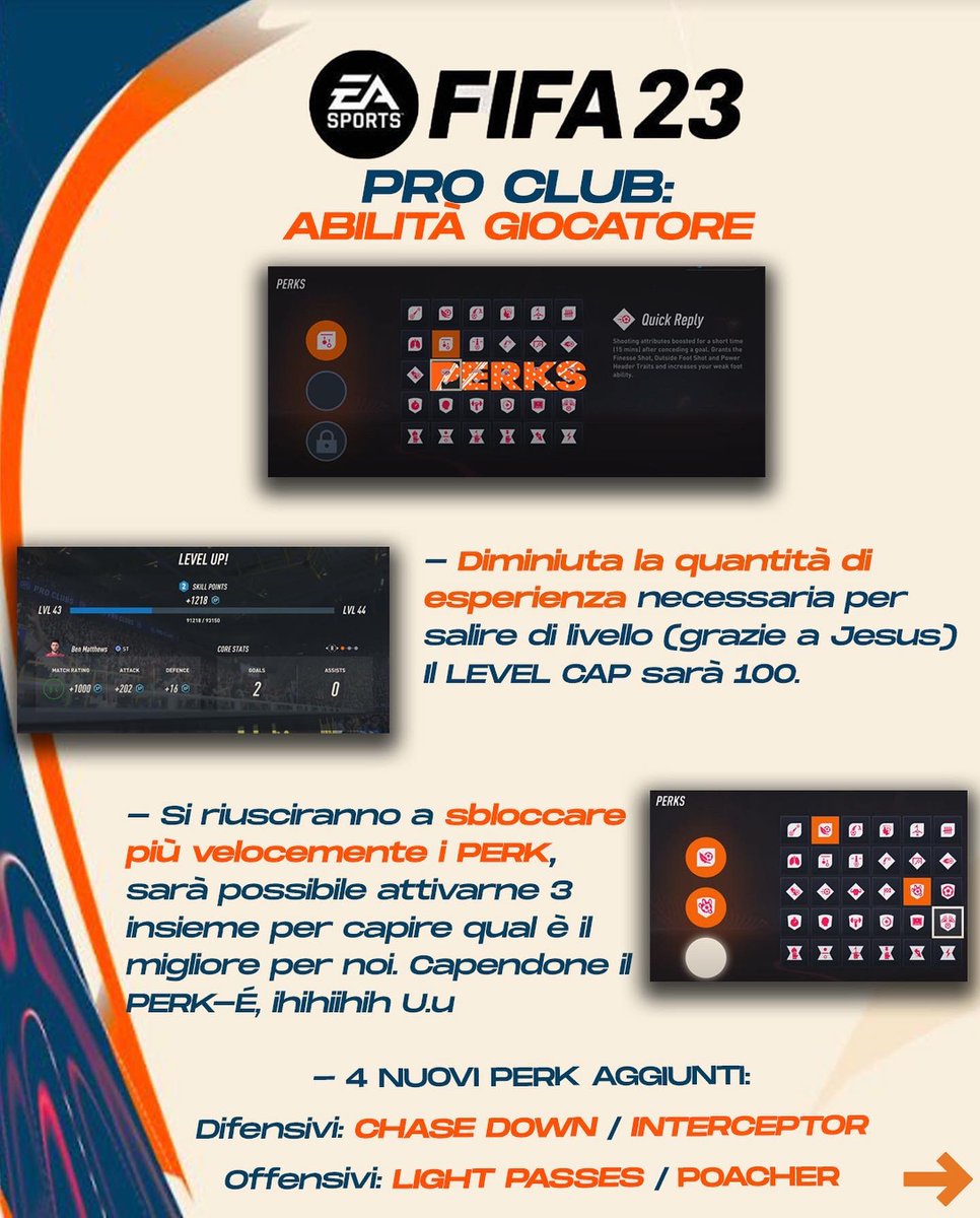 FondatoriFut's tweet photo. TUTTE LE NOVITÀ DEL PRO CLUB 
✅🚨

COSA NE PENSATE ? ✍️
.
.
#FIFA23 #fut #EA https://t.co/uZusJ6IFM9