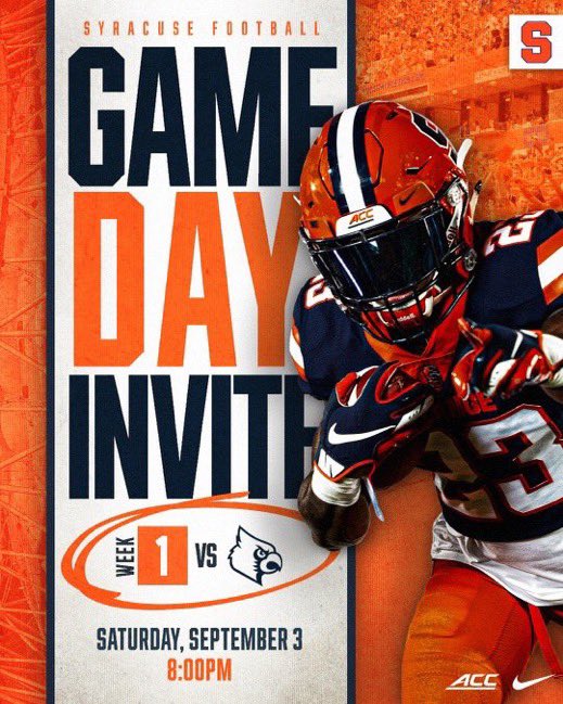 Looking forward to September 3rd 🧡🧡🍊 @thecoachsutton @CuseFootball @CoachAhmadCuse @CoachKaz352 @DunnellonFTBL