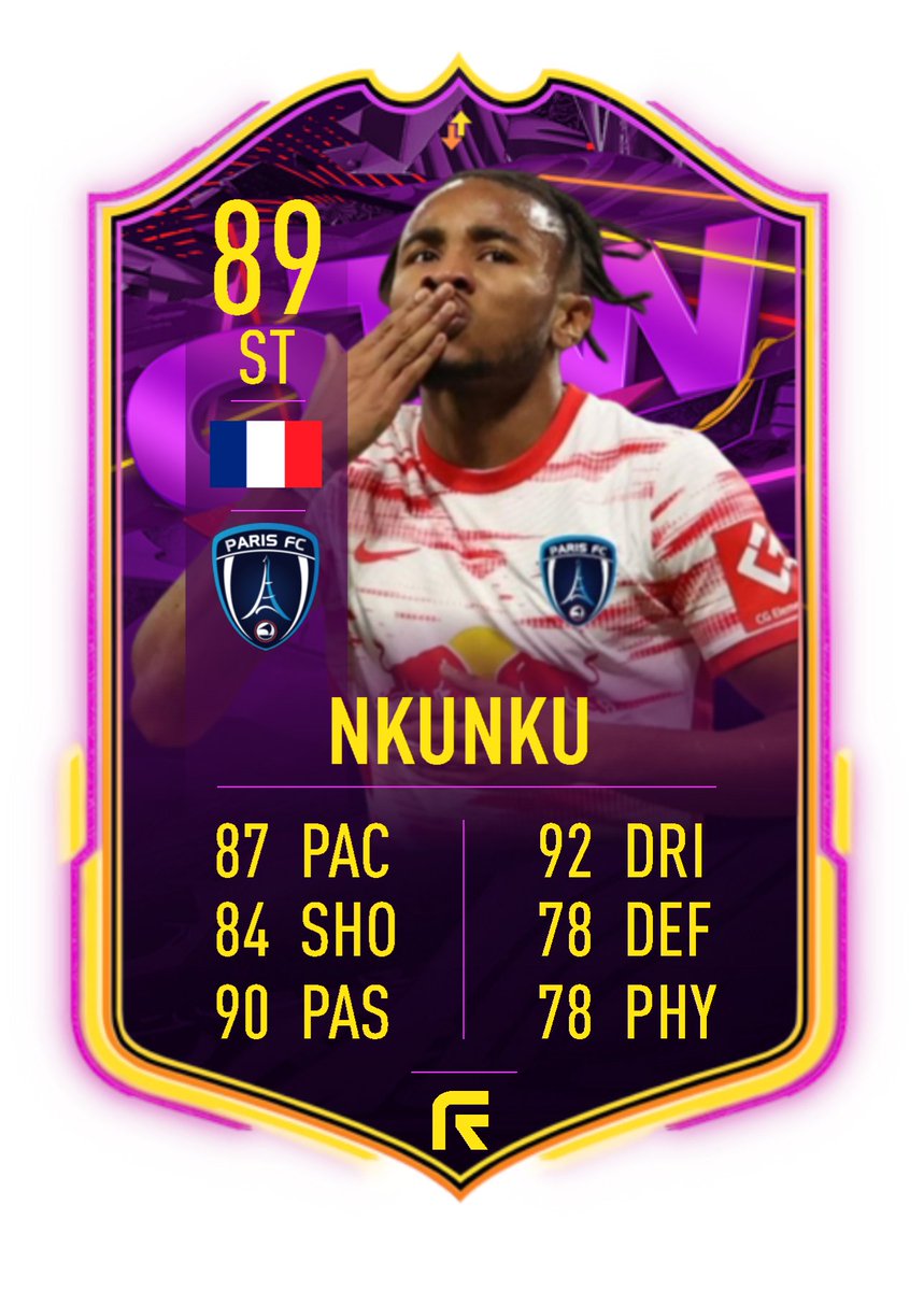 🚨Nkunku🇫🇷 wechselt zum  #parisfc undbekommt nun eine OTW Karte ✅

Predicted Stats👀🔥