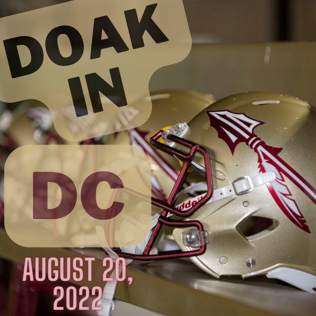 DCNoles's tweet photo. Did you say Doak in VA &amp; DC??? 

We did!!! Two locations = twice the Seminole spirit. 

See you at our DC Kickoff August 20 ❤️💛 https://t.co/Le1t8NJaG0