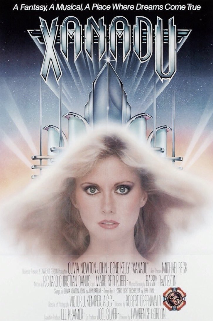 retrochenta's tweet photo. Hoy hace 42 años que se estrenó en EEUU "Xanadu", uno de los grandes musicales de los 80'. El sitio donde los sueños se hacían realidad. Maravillosa la BSO, con Olivia Newton-John y la ELO. https://t.co/nPMPZHb7ah