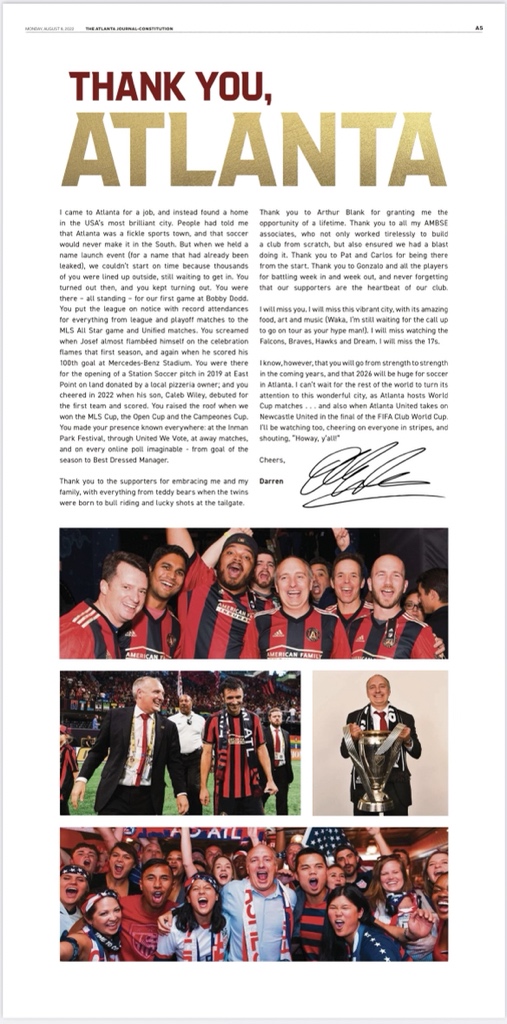 Nothing cryptic, just a heartfelt thank you to the 17s &amp; Atlanta
#UniteAndConquer #5StripesDontStop