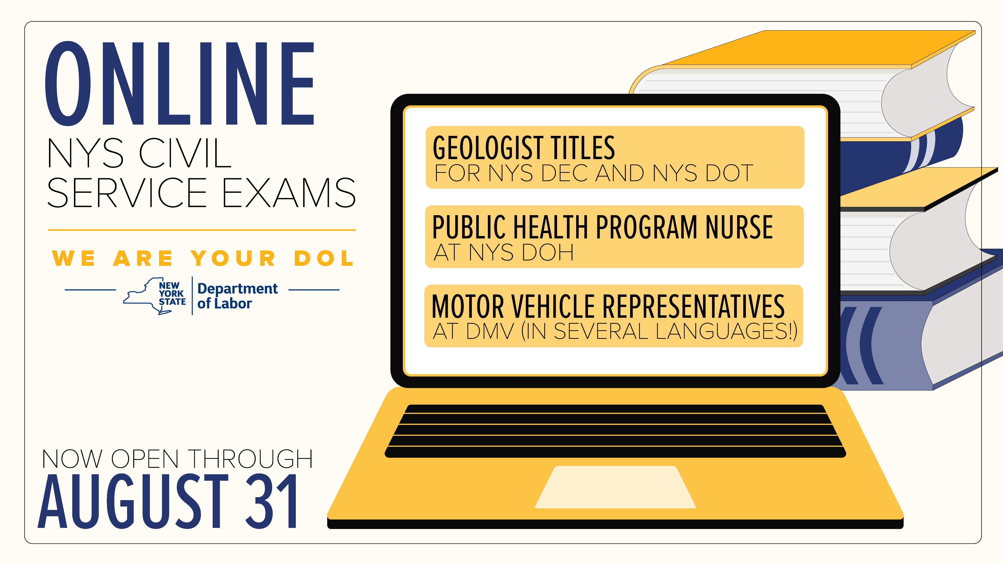 NYS Department of Labor on Twitter "Three new online Civil Service