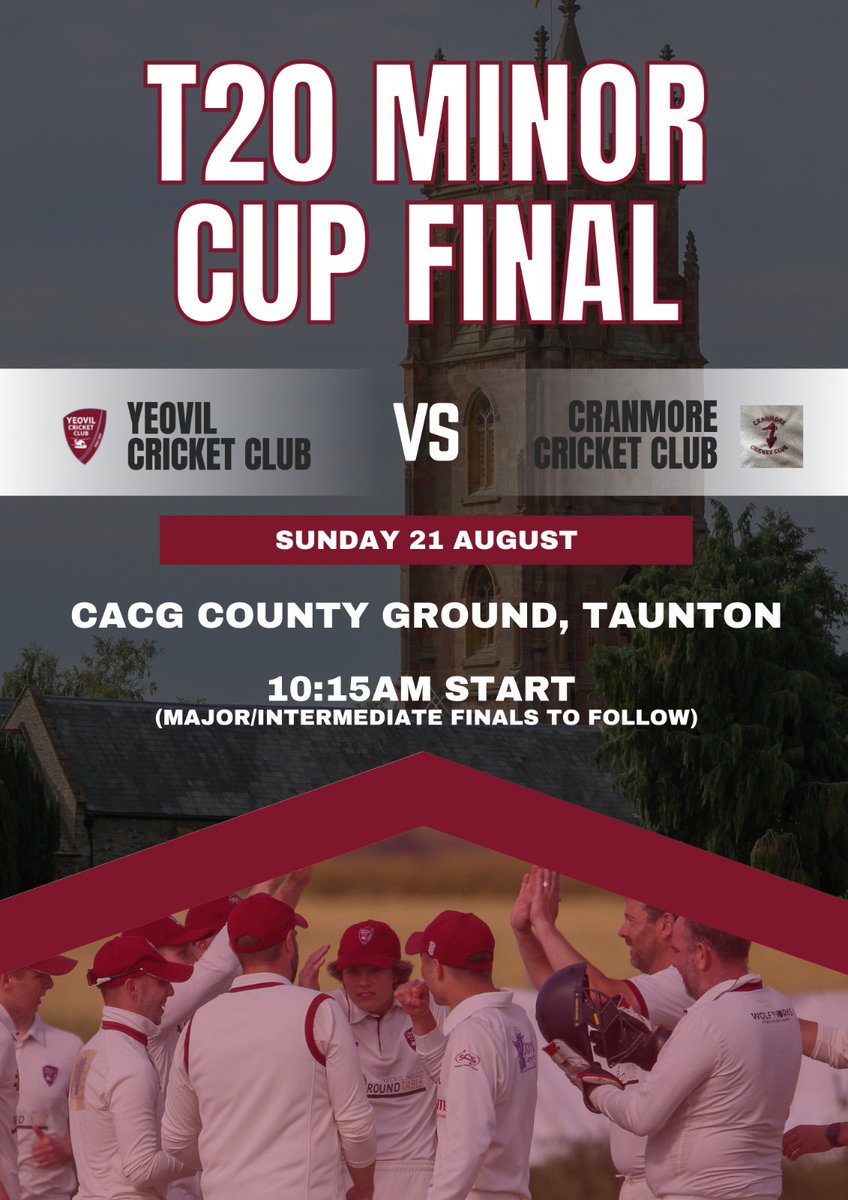 YeovilCricket's tweet image. 🏏 Save the date and get yourselves to the county ground to support the 2s in their T20 cup final! 🏏