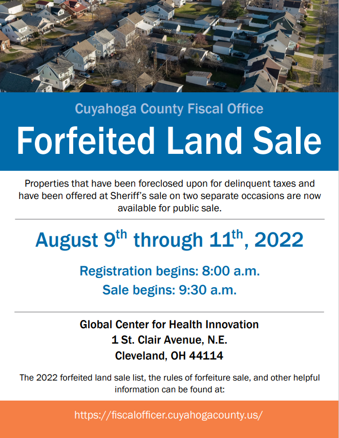 Cuyahoga County on Twitter "The first Forfeited Land Sale since 2019