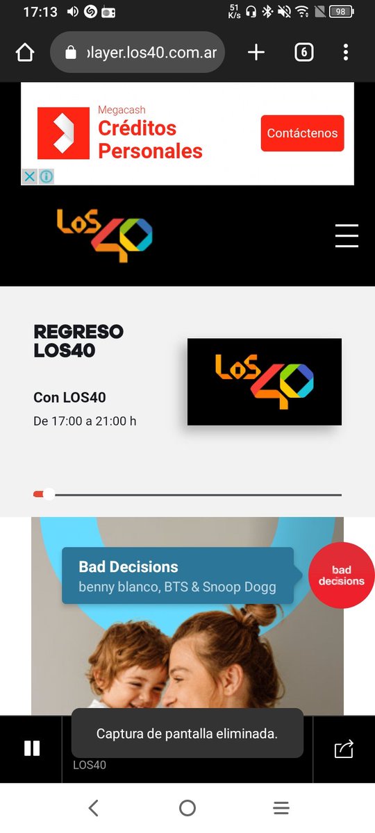 PromoBtsARG's tweet photo. 📻 | #BTSenRadiosARG

#BadDecisions de @ItsBennyBlanco, @BTS_twt y @SnoopDogg sonó hace un rato como 'Nuevo Sonido' en #RegresoLOS40! 🥳😭

Muchas gracias @nico_maldonado y a todo el equipo por pasarla!! Estamos muy felices de poder escucharla junto a ustedes! 🥰💜 https://t.co/u00JICOonV