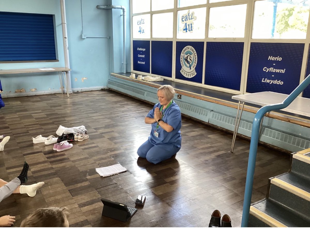 Natalie Davies-Dixon (@natalieddixon1) on Twitter photo Bridgend School Nurses & SCPHN student introducing children to happy heart and exercise session, followed on with an introduction to the basics of yoga as part in the Food and Fun School Holiday Enrichment Programme
<a href="/kathjones67/">Kathryn Jones</a> <a href="/ClareShears1972/">Clare Shears</a> <a href="/LeahPanniers/">leah panniers</a> @SAPHNAsharonOBE Bridgend School Nurses & SCPHN student introducing children to happy heart and exercise session, followed on with an introduction to the basics of yoga as part in the Food and Fun School Holiday Enrichment Programme
<a href="/kathjones67/">Kathryn Jones</a> <a href="/ClareShears1972/">Clare Shears</a> <a href="/LeahPanniers/">leah panniers</a> @SAPHNAsharonOBE