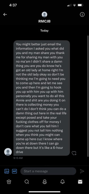 This is the type of shit you deal with when men subscribe to your OF and their wives etc find out lmao