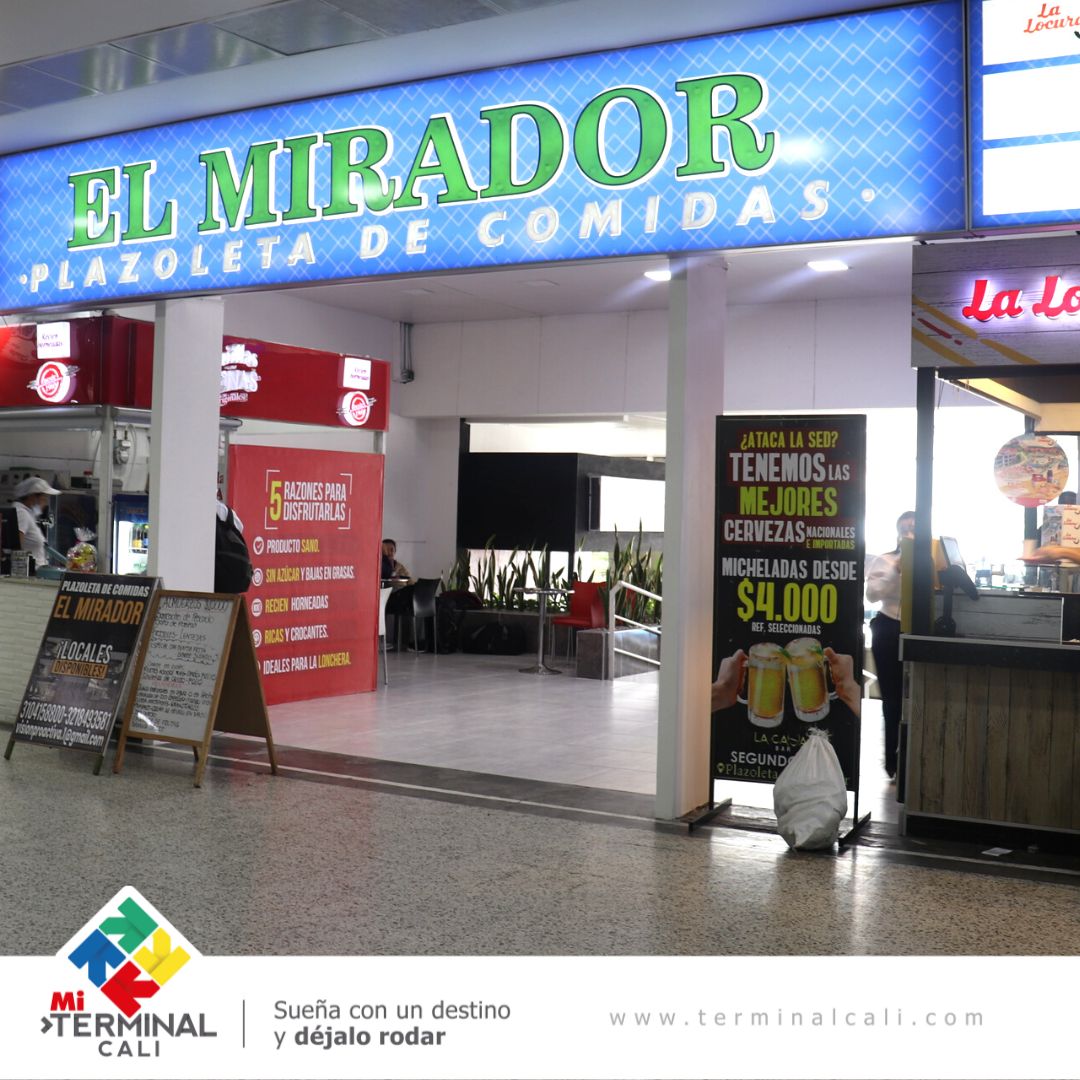MiTerminalCali's tweet photo. El Mirador, es la nueva plazoleta de comidas que está disponible para todos los viajeros que llegan diariamente a nuestras instalaciones.
#miTerminalCali #sueñaconundestinoydéjalorodar https://t.co/EWFkLlBGwn
