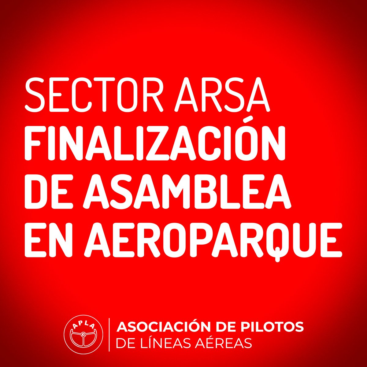 A las 17:40 horas ha finalizado la Asamblea en Lugar de Trabajo en el Aeroparque Jorge Newbery iniciada hoy al mediodía.