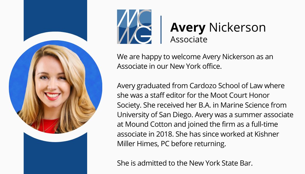 Welcome, Avery!