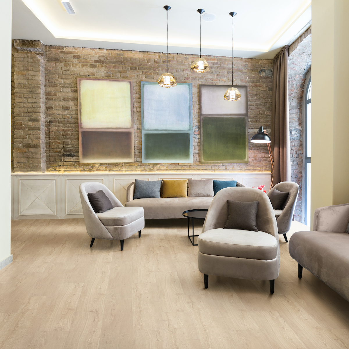 FCWMagazine's tweet photo. It's #DesignMonday! Flooring for the hospitality segment is more diverse than ever. Hard surface is covering more areas with stylish visuals, like this LVT plank with a 12 mil wear layer and an enhanced UV Urethane with Ceramic Micro Bead finish. [📷: EF Contract] https://t.co/yrBpFkp4Vu