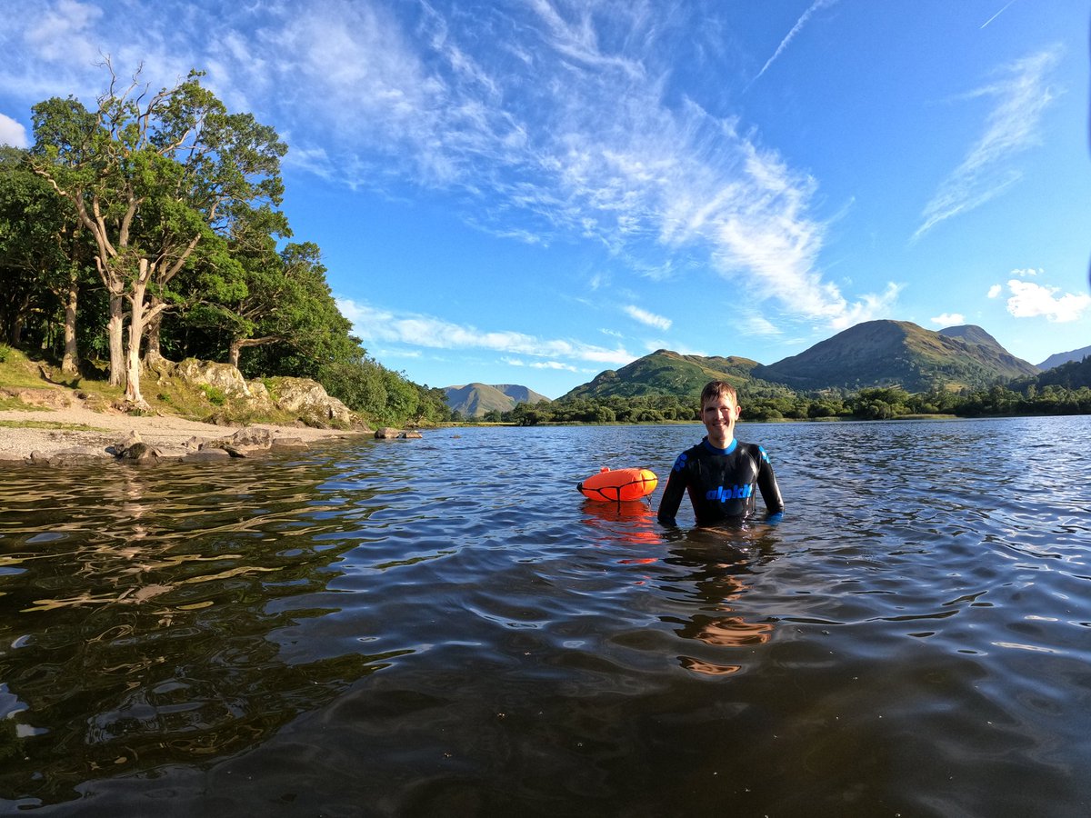 alex_staniforth's tweet photo. Day 30/30. Glorious night on Ullswater with ultra triathlete @AndyD_IFL!

Now extended to Saturday. Why stop when you get to swim in a pool like this? 

https://t.co/w5WlalfcDR 
#Force4Good https://t.co/C13xHIslE0