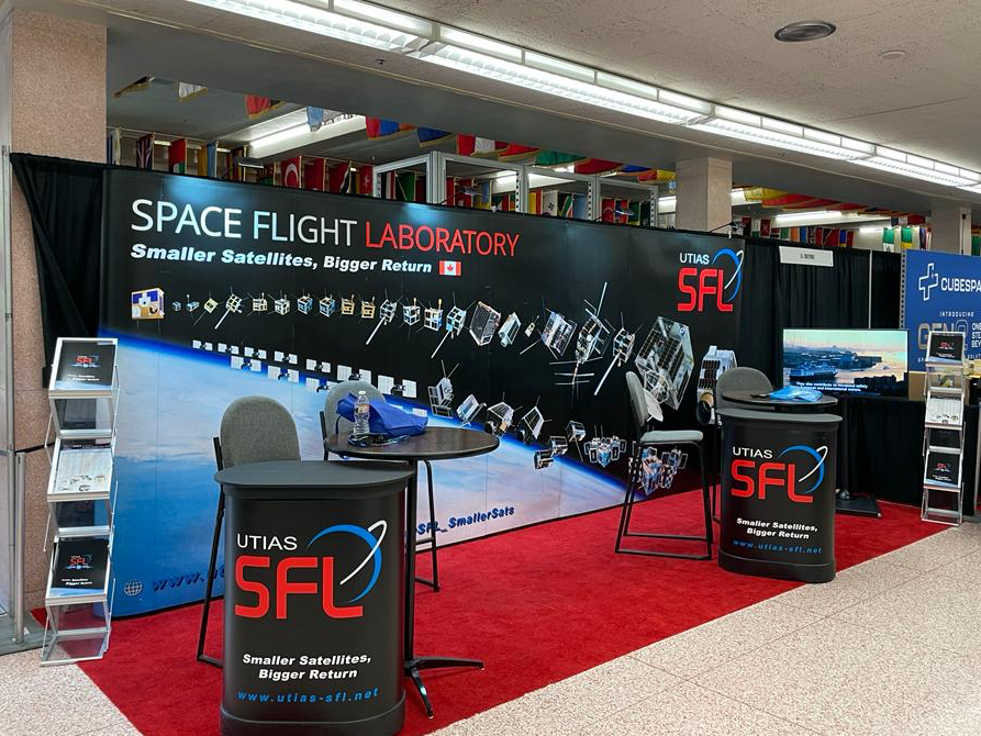 SFL_SmallerSats's tweet photo. Are you attending @SmallSat in Logan Utah this week? Please visit @SFL_SmallerSats in booth 19. #microsats #nanosats #cubesats #Smallsats https://t.co/n5YqFQ8UfB