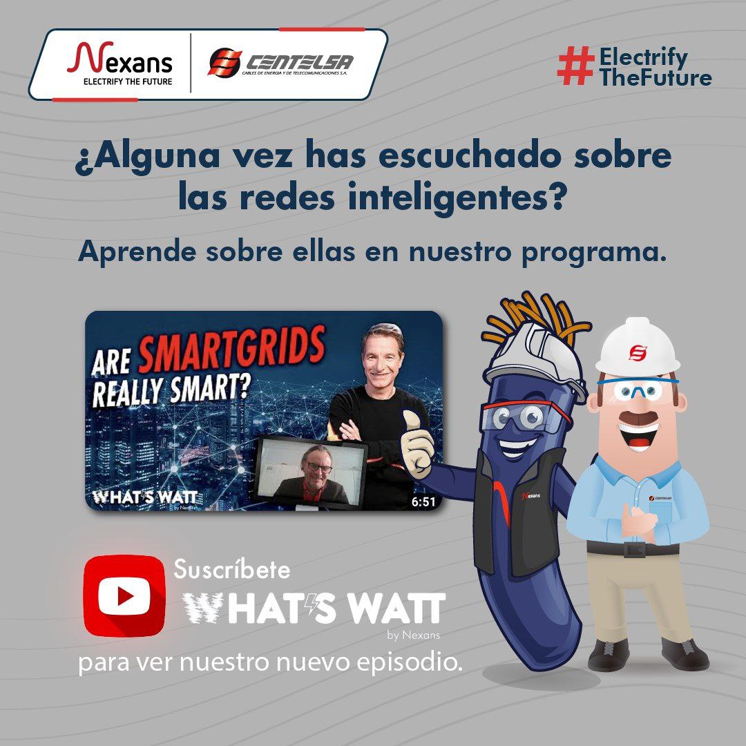 Aprende sobre estos temas en el nuevo episodio de #WhatsWatt, el canal de Nexans que te enseña sobre ciencia eléctrica, desde líneas de transmisión hasta nuevas tecnologías emergentes. 
Link👇🏽
youtube.com/watch?v=piVtQV…

#ElectrifyTheFuture #ElectrificamosElFuturo #Electricidad