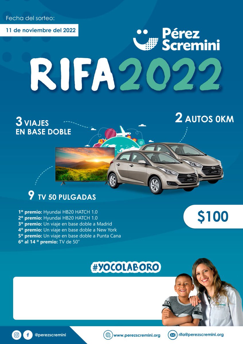 PEffinger's tweet photo. Sumate a la cura del cáncer infantil y de adolescentes, llevate una libreta y vendela entre amigos! 100 pesos e impresionantes premios! https://t.co/nl5PnIzQGo