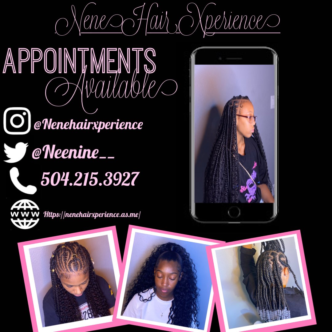 Hey! It’s getting closer and closer to move in. I will be doing hair on campus!💜💛 I do all type of styles for boys and girls! Book with me🥰 nenehairxperience.as.me 
#alcorn26 #alcorn25 #alcornstate