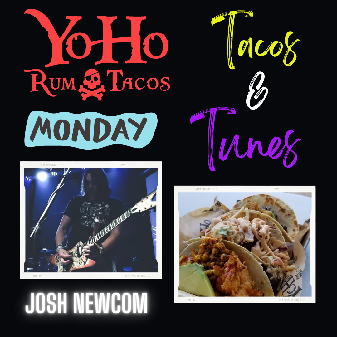 YoHoRumTacos's tweet photo. Make your #monday marvelous tonight at #yoho! 🌮
.
We've got #joshnewcom tonight live (weather dependent) for #tacos 🌮 &amp; #tunes 🎶
.
Also tomorrow and Wednesday we are offering kids eat for $1 with an adult entree
.
#yohorumandtacos #wharf #orangebeachalabama #livemusic #monday https://t.co/pCnGGBS7Je