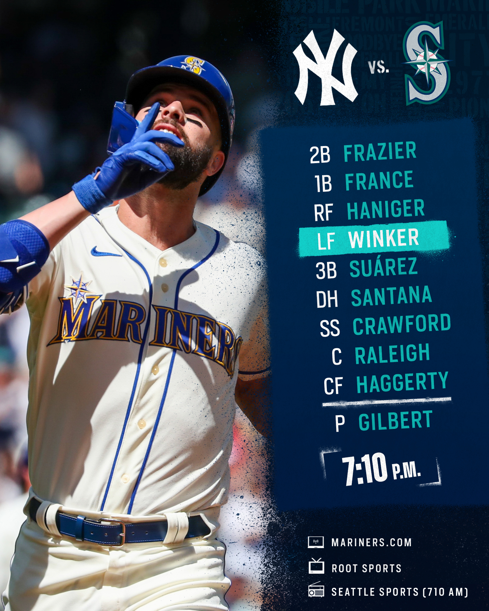 Seattle Mariners on Twitter "tonight's lineup for your seattle