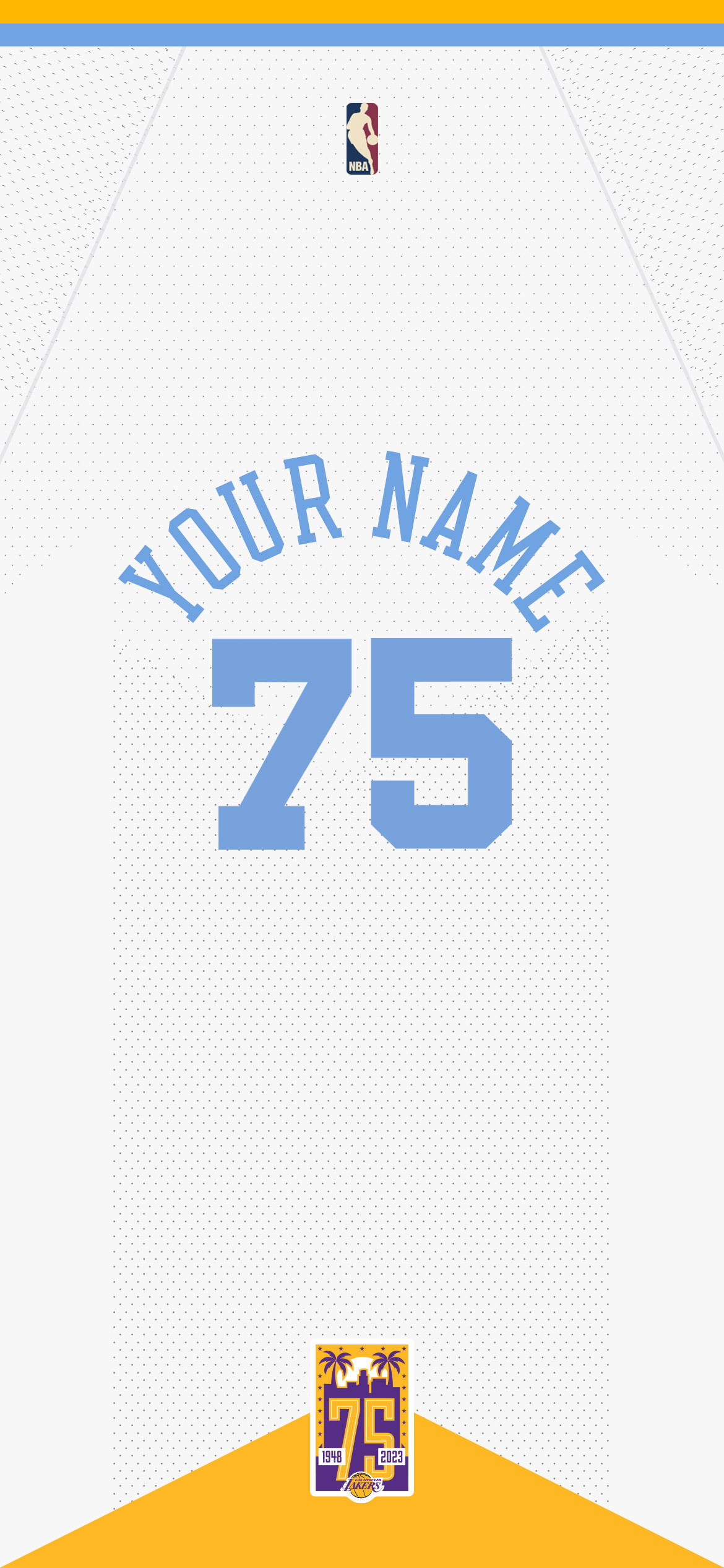 Los Angeles Lakers on X: #Lakers75 Classic Customs 🔥 Reply with your name  and number for a chance to be among the 75 to receive a custom jersey  wallpaper 📲  /