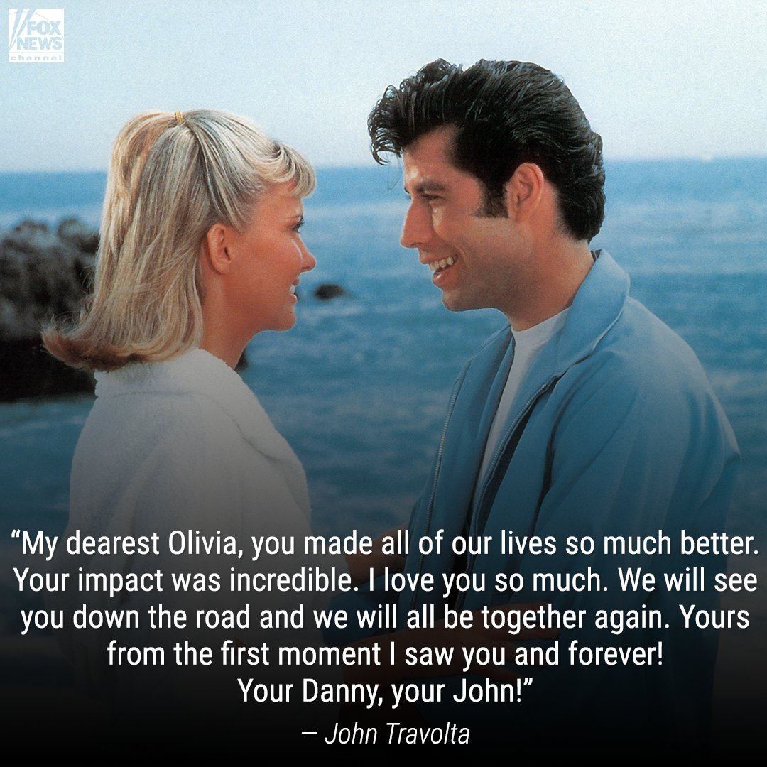 HOPELESSLY DEVOTED: John Travolta shares heartfelt tribute to Olivia Newton-John after his leading lady died at the age of 73. fxn.ws/3Qb9UfZ