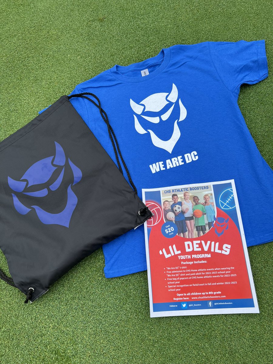 With the school year upon us the Booster Club is excited to announce our Lil Devil program. All youth up to 8th grade can be a member and receive the benefits. We’ll be at school open houses and football games. Go Blue!!