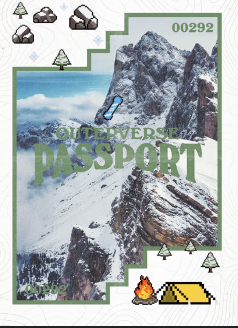 Ended up picking up a second @Outsideio Outerverse Passport so I could have a snowboarding themed one as well ❄️🏂 #NFTs #bullish