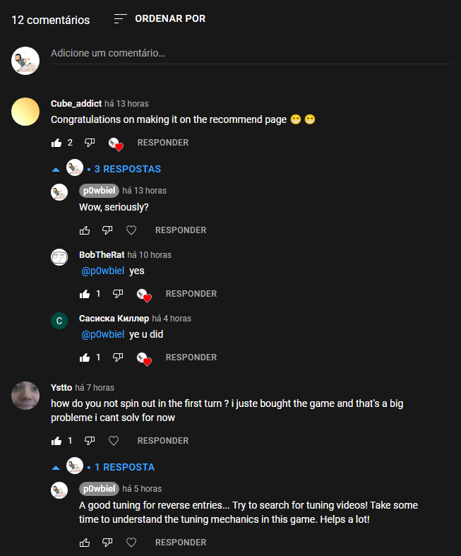 Pouco feliz o garoto!... Início da tarde com a notícia que meus vídeos estão aparecendo na página de indicações..