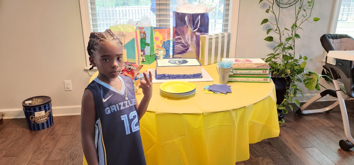 Brit_living's tweet photo. @JaMorant today one of your biggest fans, Tyree turns 7 and he even had a Grizzlies cake! Make his day and send him a S/O.@memgrizz https://t.co/EIPQstB68v