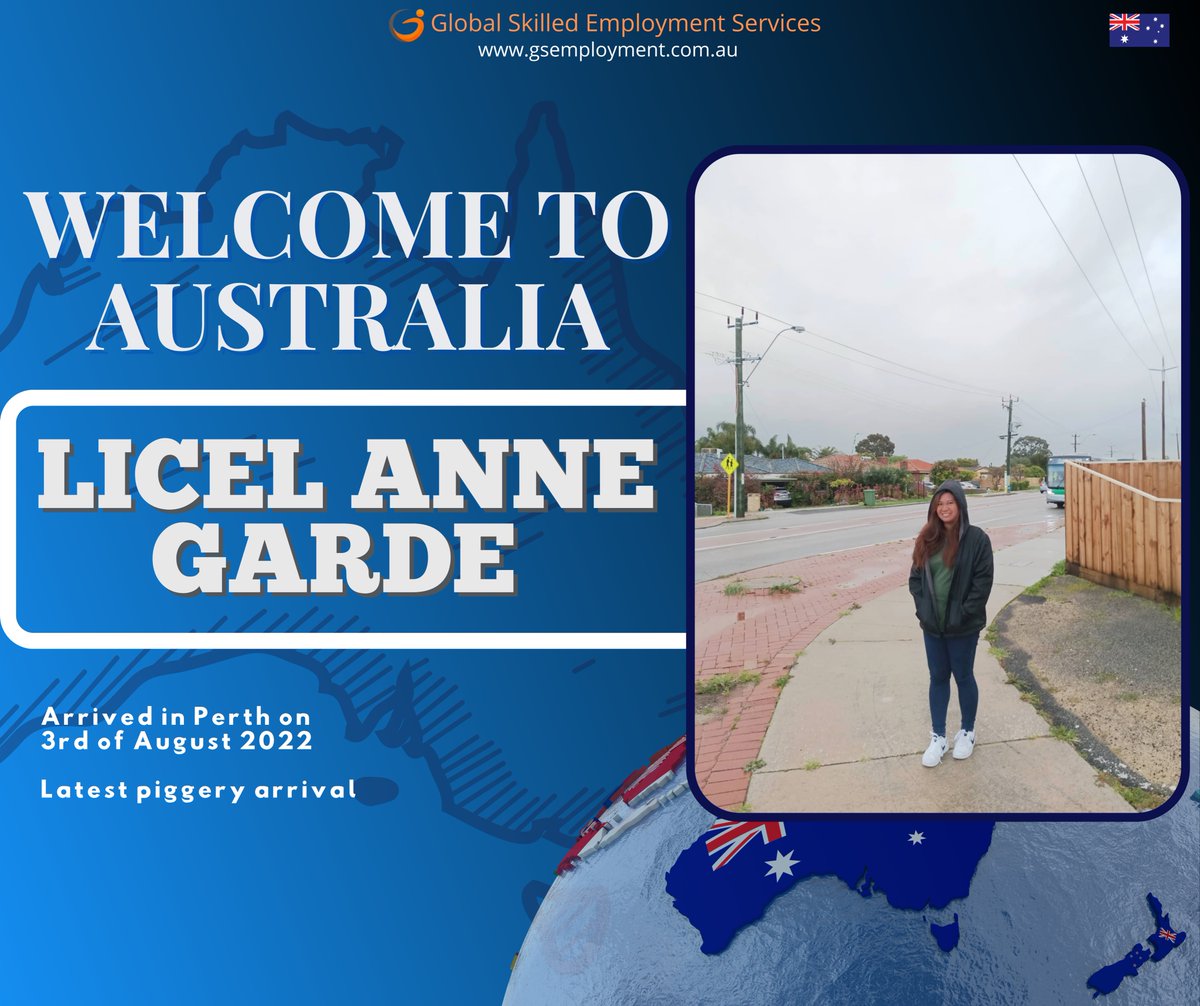GlobalSkilled's tweet photo. ~ Licel Anne Garde &amp; Bryan Abucayon~
LATEST PIGGERY ARRIVAL
Arrived in Perth 3rd of August 2022
Welcome, Licel An &amp; Bryan‼️

https://t.co/UJzc8JFgt0
All the best -  Mmsa Gses Staff
#PIGGERY #PiggeryFarm #pigfarming #pigfarmers #pigs #meat #Philippines #australia https://t.co/kejGUdQa3v